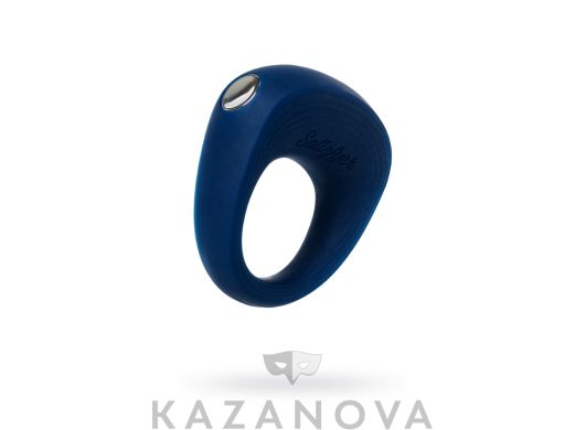 Кольцо Satisfyer Power Ring синее эрекционное с вибрацией
